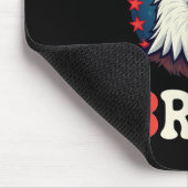 Bruh Bald Eagle Patriotic American, 4. Juli Mousepad (Ecke)