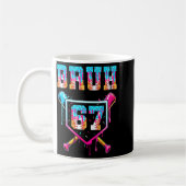 Bruh Baseball Ice Cream Drip Number 67 Player 67th Kaffeetasse (Links)