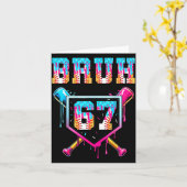 Bruh Baseball Ice Cream Drip Number 67 Player 67th Karte (Gelbe Blume)