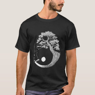 Bruh Baum Leben Yin Yang Mond Haustier Katze Schwa T-Shirt