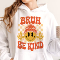 Bruh Be Kind Happy Face Beanie Orange