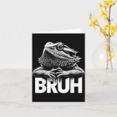Bruh Bearded Dragon Karte (Gelbe Blume)