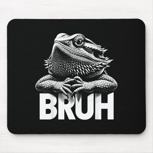 Bruh Bearded Dragon Mousepad (Vorne)