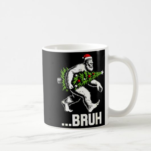 Bruh Bigfoot Christmas Funny Christmas Tree Xmas S Kaffeetasse (Rechts)