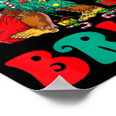 Bruh Bigfoot Christmas Funny Christmas Tree Xmas S Poster (Ecke)