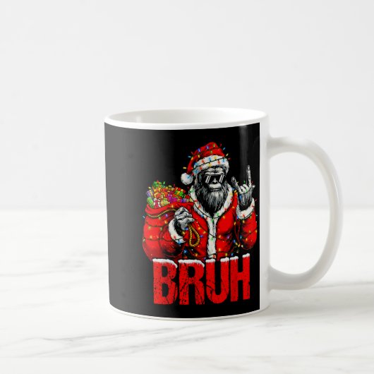 Bruh Bigfoot Christmas Funny Sasquatch Xmas For Me Kaffeetasse (Rechts)