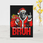 Bruh Bigfoot Christmas Funny Sasquatch Xmas For Me Karte (Gelbe Blume)