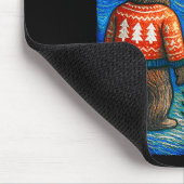 Bruh Bigfoot Snowman Starry Night Christmas Xmas M Mousepad (Ecke)