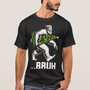 Bruh Bigfoot Weihnachten Lustiger Weihnachtsbaum X T-Shirt