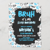 Bruh Birthday Einladung (Vorne/Hinten)