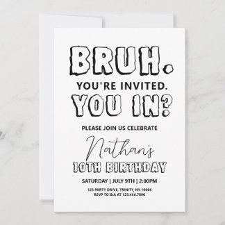 Bruh Birthday Einladung