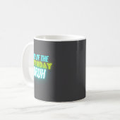 Bruh Birthday Parent Funny Neon Glow Blue Green Kaffeetasse (Vorderseite Links)
