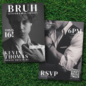 BRUH Birthday Party Magazin Cover Boy Teenager Einladung