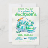 Bruh Birthday Pool Party Einladung (Vorderseite)