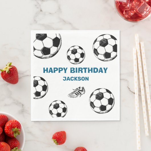 Bruh. Birthday Soccer Papier Servietten (Beispiel)