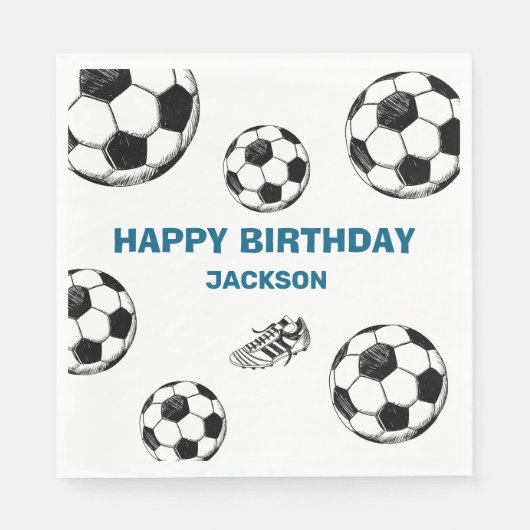 Bruh. Birthday Soccer Papier Servietten (Vorderseite)