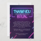 Bruh, bist du da? Neon Arcade Video Games Boy Birt Dankeskarte (Vorderseite)