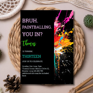Bruh, bist du da? Paintball-Geburtstag? Einladung