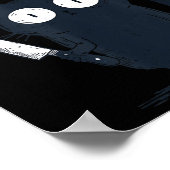 Bruh Black Cat mit Holding Knife Funny Meme Spaß Poster (Ecke)