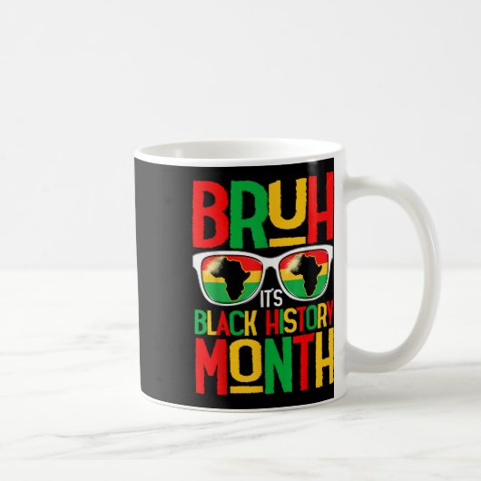 Bruh Black History Month Kid Boy Men African Ameri Kaffeetasse (Rechts)