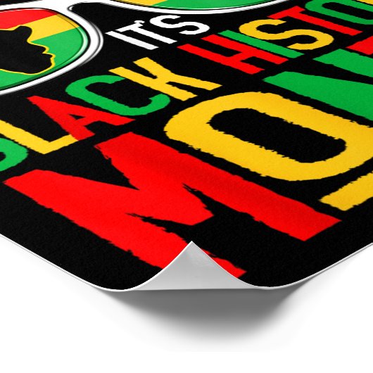 Bruh Black History Month Kid Boy Men African Ameri Poster (Ecke)