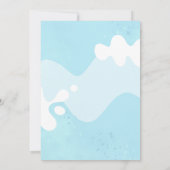 BRUH Blue Pool Party Boy Geburtstag Einladung (Rückseite)