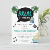 Bruh Boy Funny 11. 12. 13. 14. Teen Tween Einladung (Stehend Vorderseite)