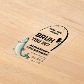 Bruh Boy's Birthday Party Teenager Fishing Acryleinladungen (Ablage )