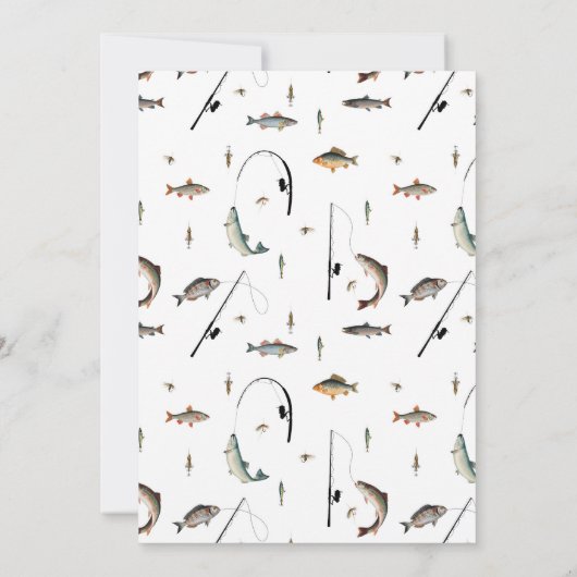 Bruh Boy's Birthday Party Teenager Fishing Einladung (Rückseite)