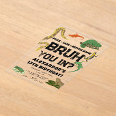 Bruh Boy's Birthday Party Teenager Reptile Show Acryleinladungen