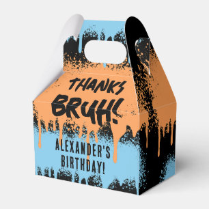 Bruh Boys Geburtstag Neon Graffiti Orange Blue Geschenkschachtel