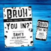 Bruh Boys Ice Hockey Kindergeburtstag Party Einladung