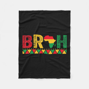 Bruh Boys kids African American Funny Black Histor Fleecedecke