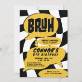 Bruh Boys Teen Birthday Party Einladung (Vorderseite)