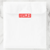 Bruh Briefmarke Runder Aufkleber (Tasche)