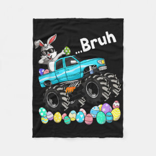 Bruh Bunny Happy Ostermonster Truck Liebhaber Kind Fleecedecke