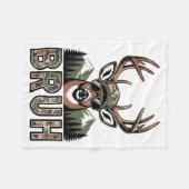 Bruh Camo Deer Hunting Camouflage Elk Buck Funny Y Fleecedecke (Vorderseite (Horizontal))