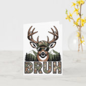 Bruh Camo Deer Hunting Camouflage Elk Buck Funny Y Karte (Gelbe Blume)
