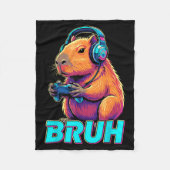 Bruh Capybara Funny Video Games Capybaras  Fleecedecke (Vorderseite)