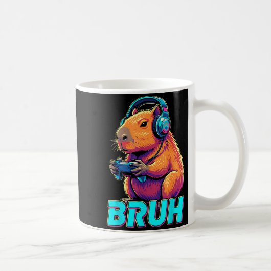 Bruh Capybara Funny Video Games Capybaras Kaffeetasse (Rechts)