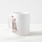 Bruh Capybara Funny Weihnachtsmannmütze Weihnachts Kaffeetasse (Vorderseite Links)