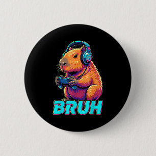 Bruh Capybara Lustige Videospiele Capybaras  Button