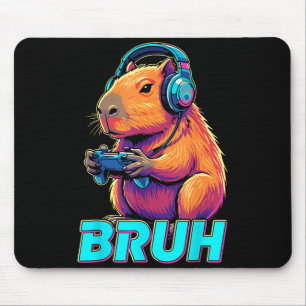 Bruh Capybara Lustige Videospiele Capybaras Mousepad
