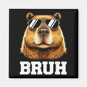 Bruh Capybara Meme lustig chill Capybara Energie Magnet