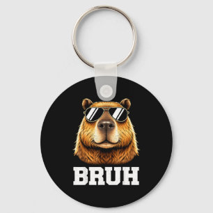 Bruh Capybara Meme lustig chill Capybara Energie Schlüsselanhänger