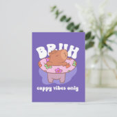Bruh Capybara Postkarte (Stehend Vorderseite)