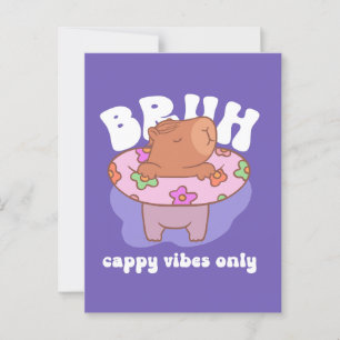 Bruh Capybara Postkarte