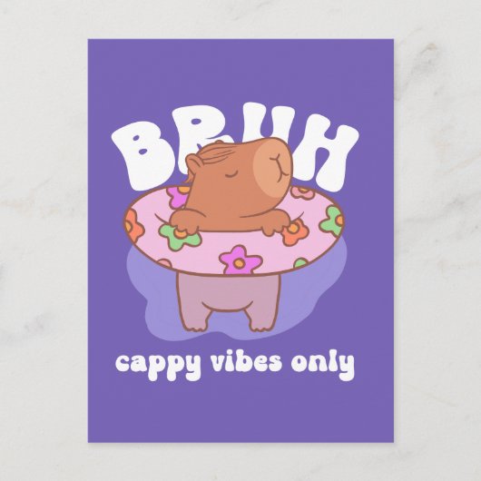 Bruh Capybara Postkarte (Vorderseite)