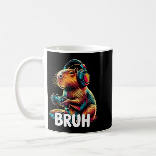 Bruh Capybaras Funny Video Games Capybara Kaffeetasse (Links)