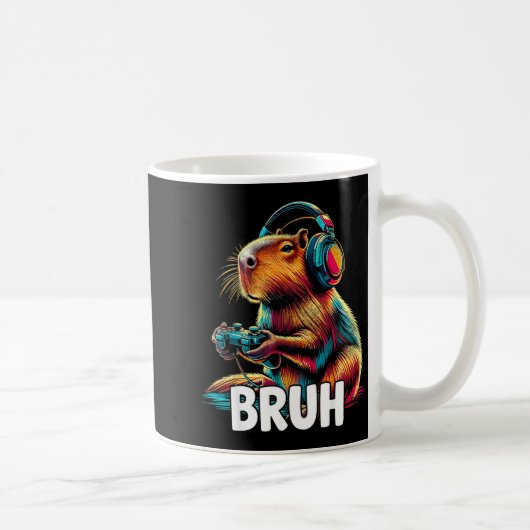 Bruh Capybaras Funny Video Games Capybara Kaffeetasse (Rechts)